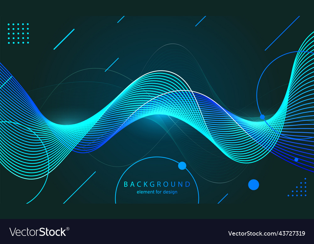 Abstract wave background element for design vector image Abstract wave background element for design
