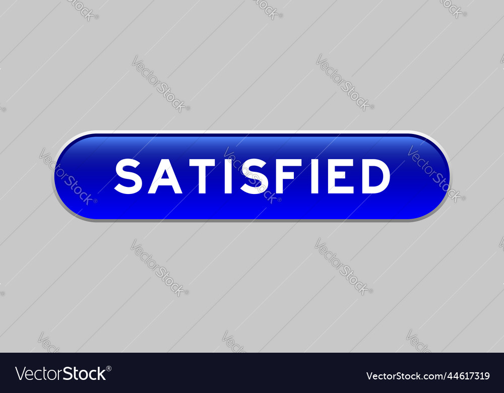 Blue color capsule shape button with word vector image Blue color capsule shape button with word