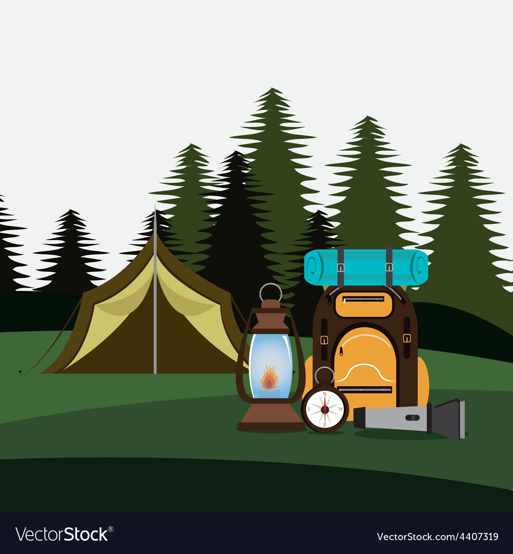 Camping design Royalty Free Vector Image - VectorStock