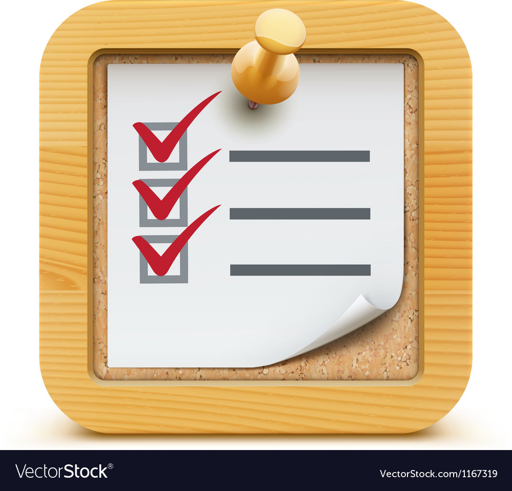 Checklist with Push Pin