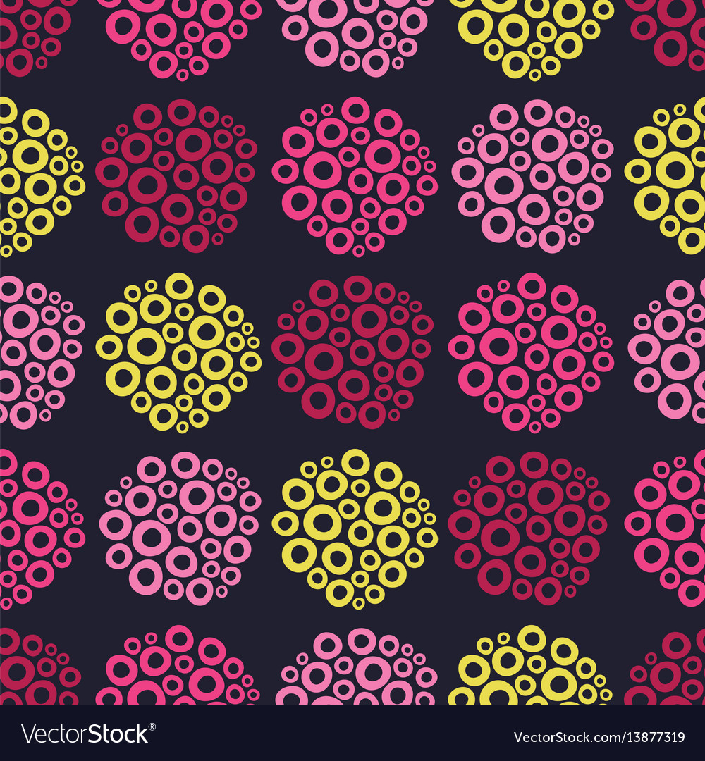 Colorful bubbles seamless pattern background