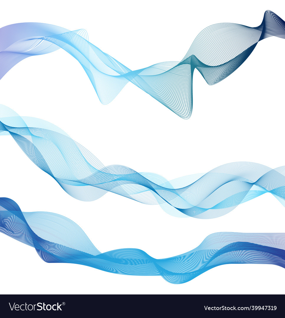 Colorful smoke curl wave header element vector image Colorful smoke curl wave header element