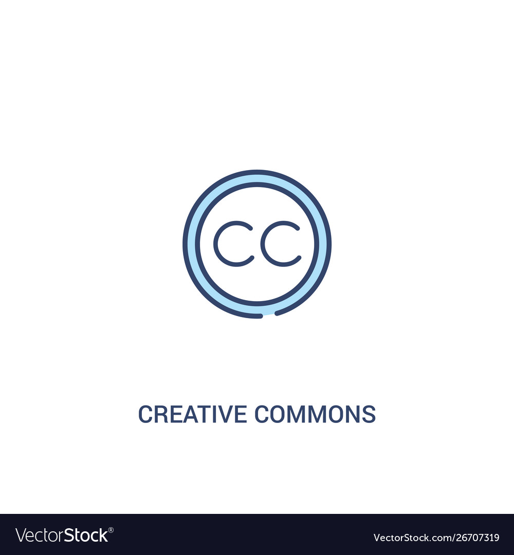 Creative commons concept 2 colored icon simple