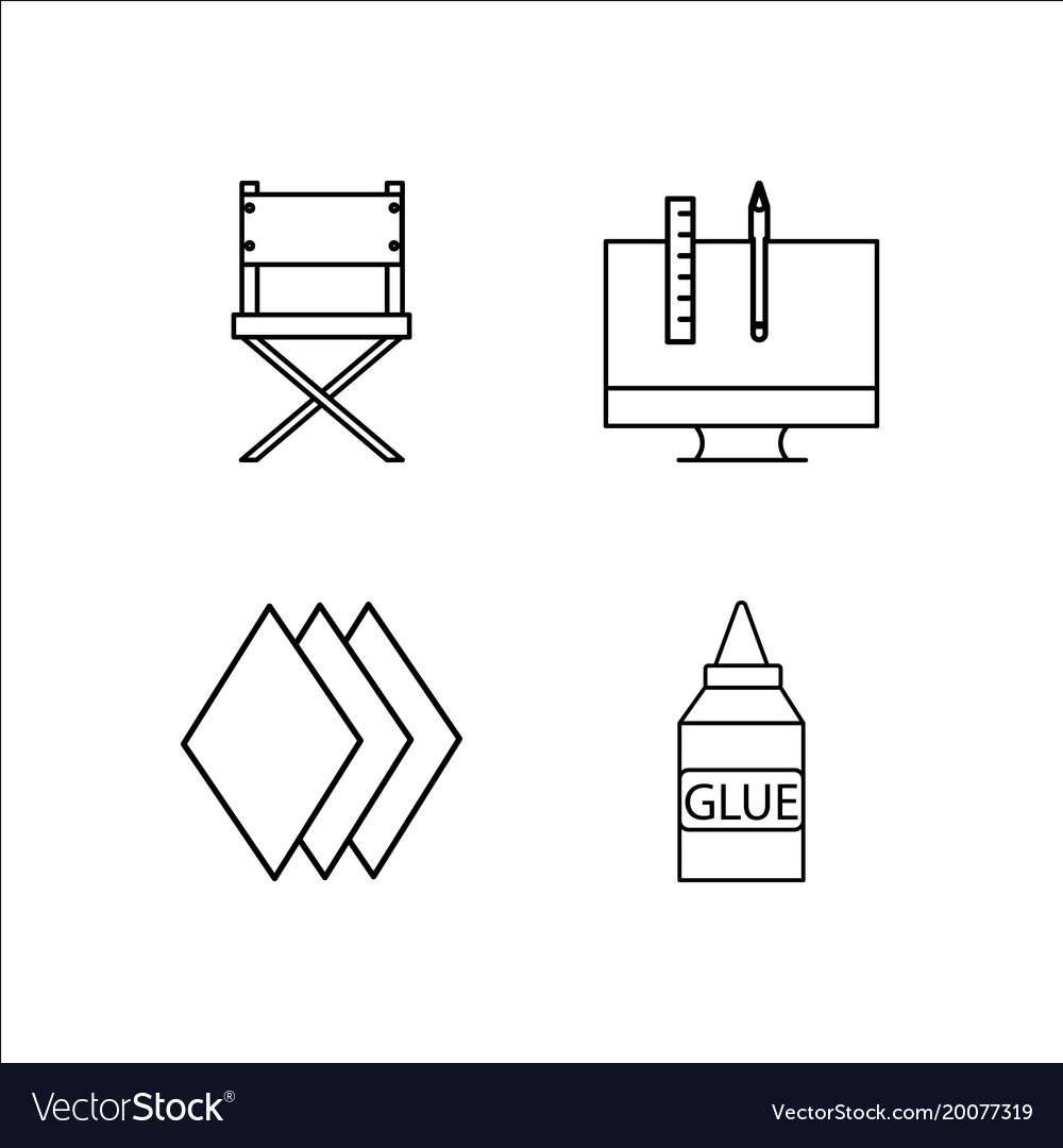 Design und Studio einfache lineare Icon-Setsimple