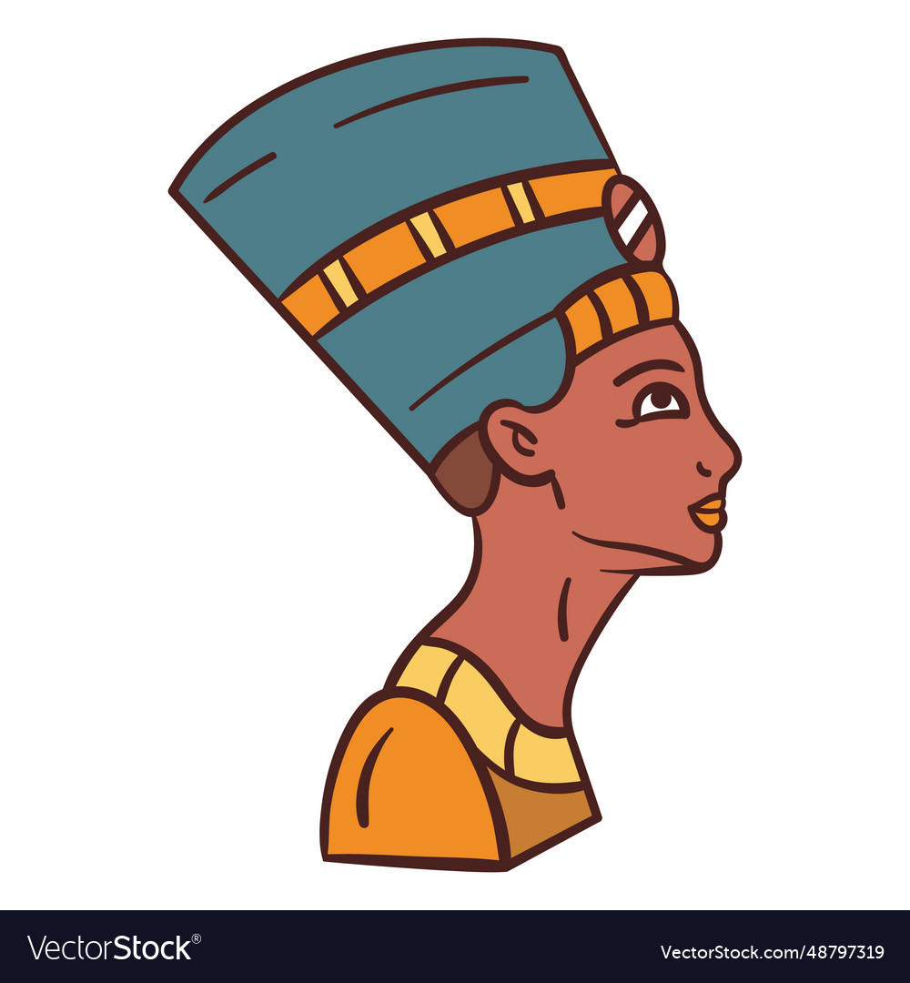 Egyptian symbol cleopatra hand drawn Royalty Free Vector