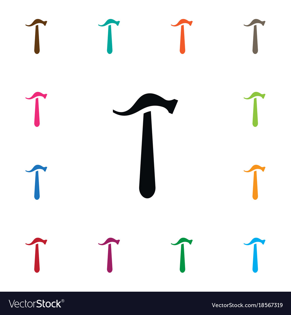 Isolated mallet icon construct element can