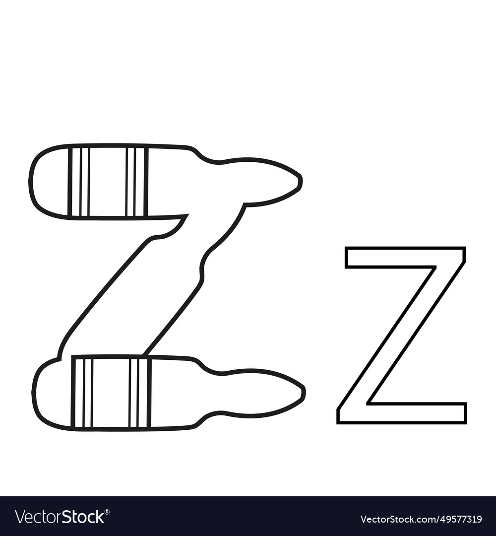 Letter z Royalty Free Vector Image - VectorStock