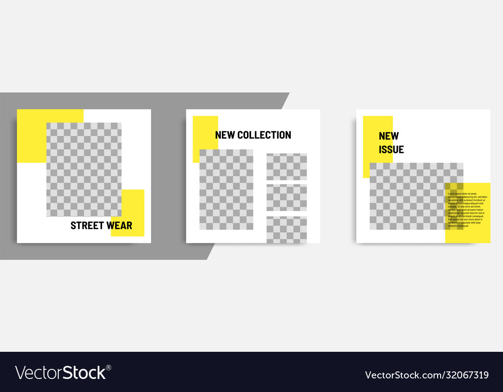 Minimale minimalistische quadratische geometrische Banner vector image Minimale minimalistische quadratische geometrische Banner