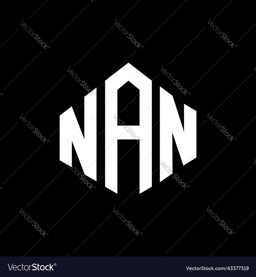 Nan letter logo design with polygon shape