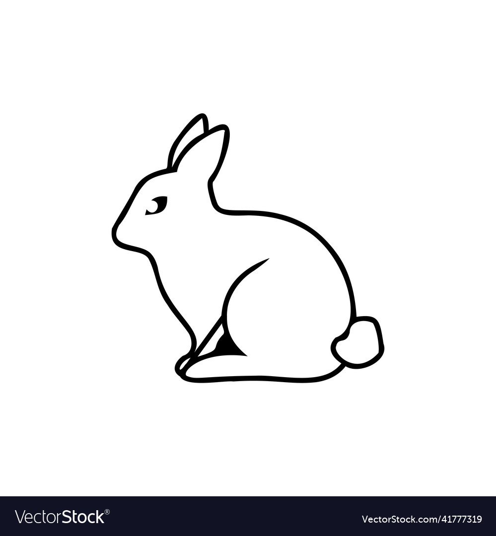 Rabbit icon design template isolated