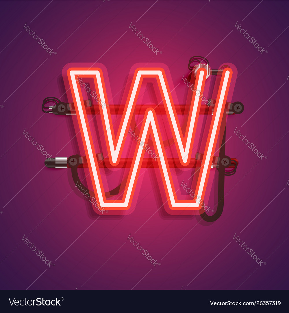 Realistic neon character with wires and console vector image Realistic neon character with wires and console