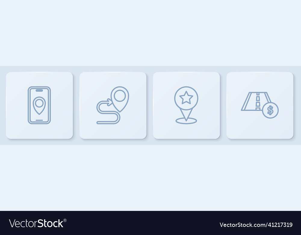 Linie Stadtplan Navigation Pointer vector image Linie Stadtplan Navigation Pointer