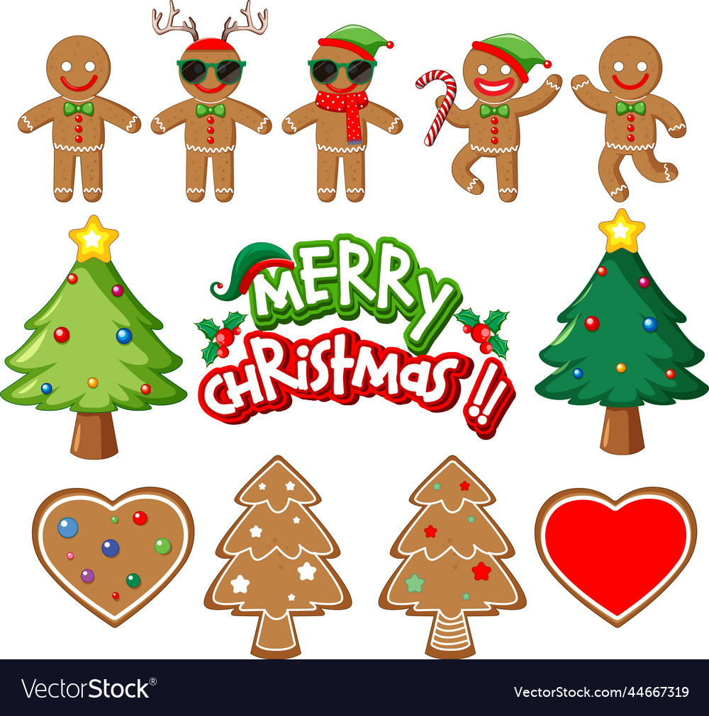 Set of christmas elements and objects