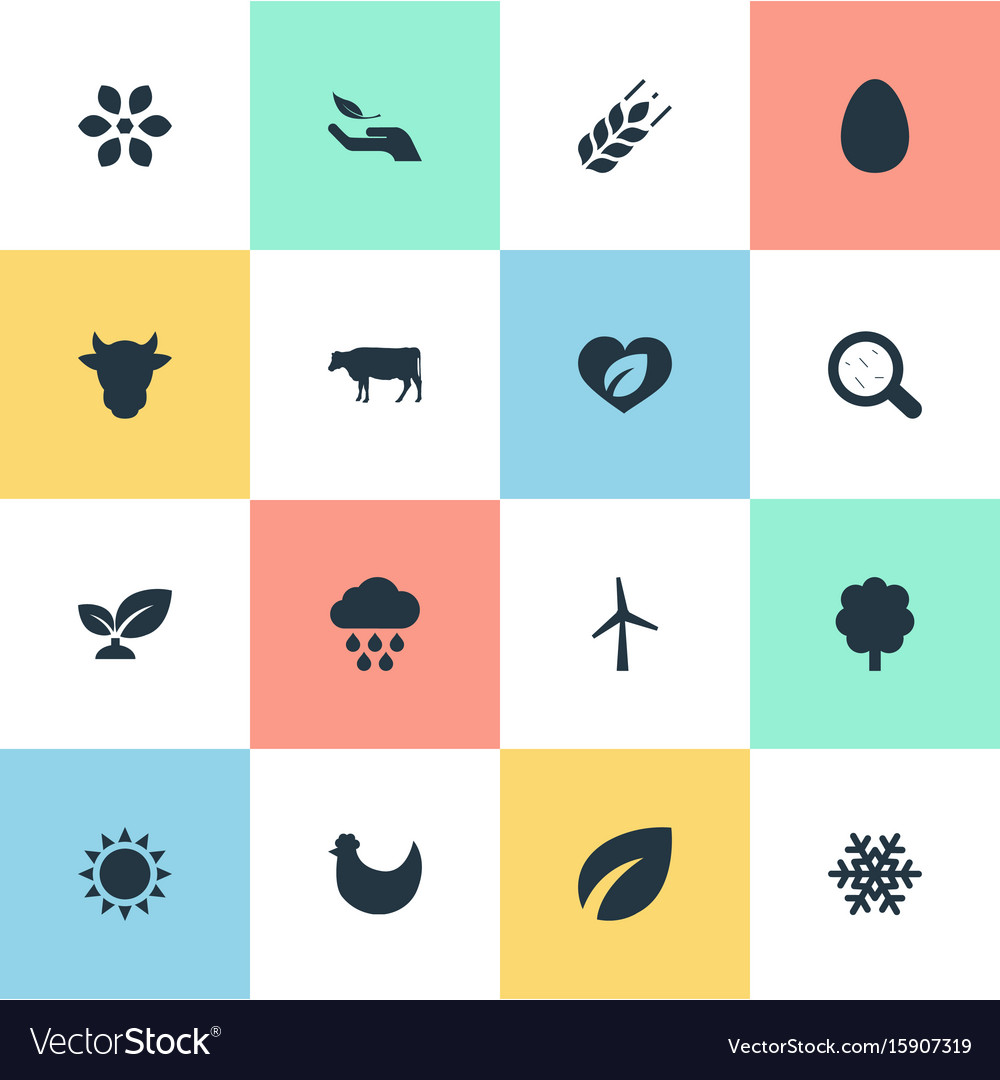 Set of simple energy icons