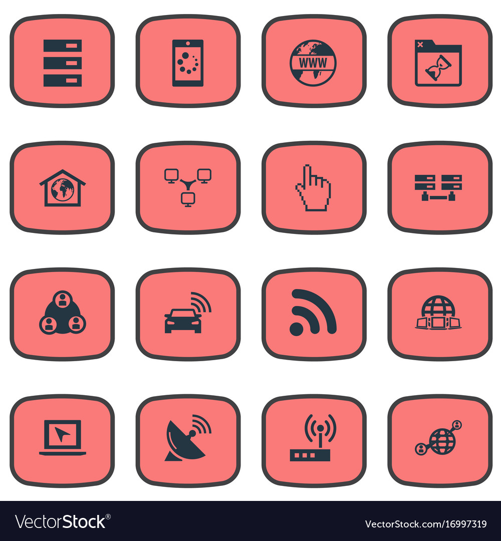 Set of simple internet icons