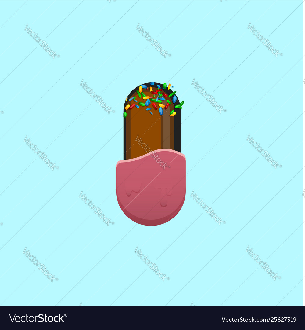 Sweet character from a fontset vector image Sweet character from a fontset