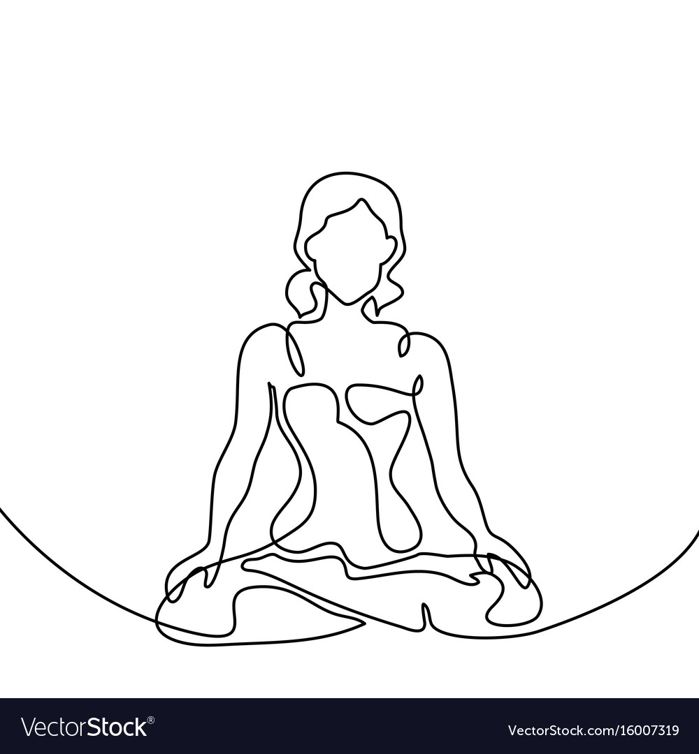 Woman Doing Exercise Yoga Lotus Pose Royalty Free Vector 3586