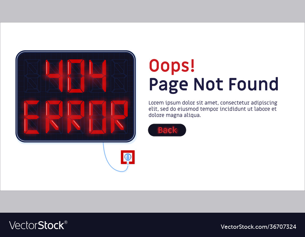 404 error page not found website template