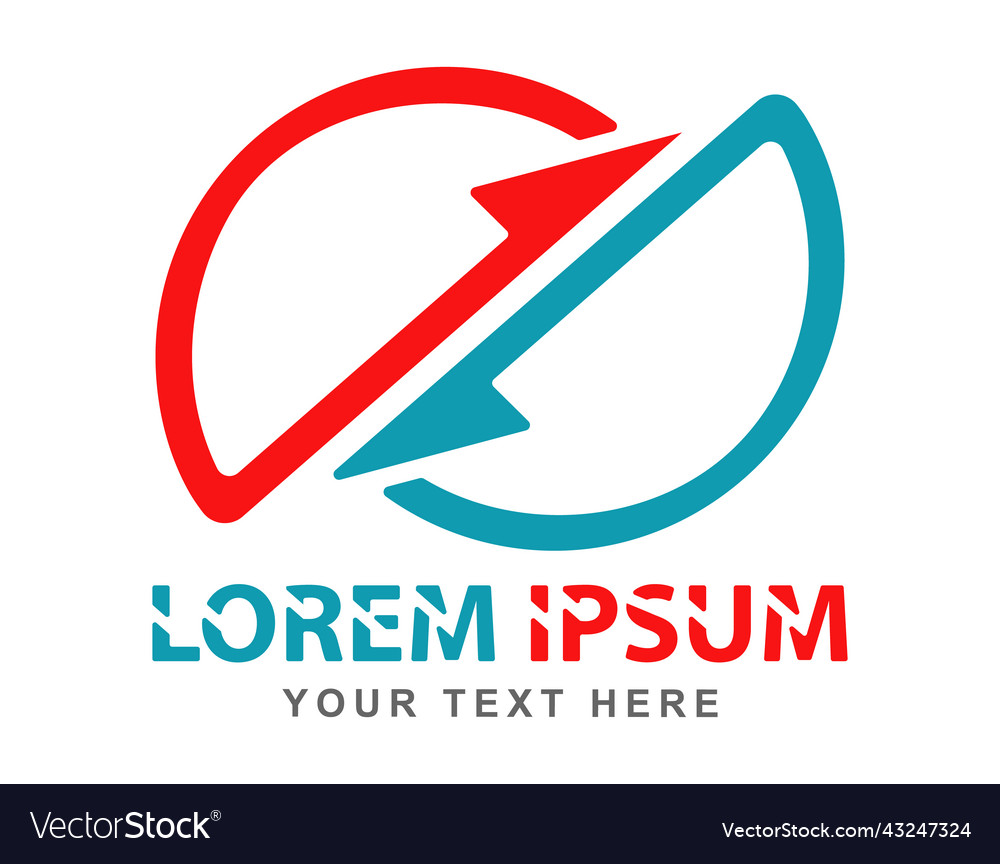 Abstract circular logo with an arrow template vector image Abstract circular logo with an arrow template