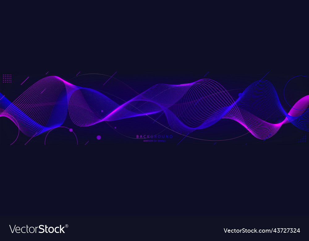 Abstract wave background element for design Vector Image Abstract wave background element for design