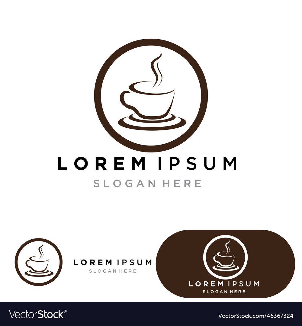 Coffee cup logo template Royalty Free Vector Image