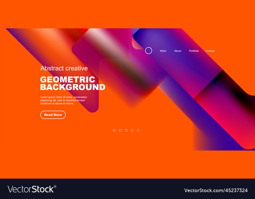 Fluid gradient triangles landing page background Vector Image Fluid gradient triangles landing page background