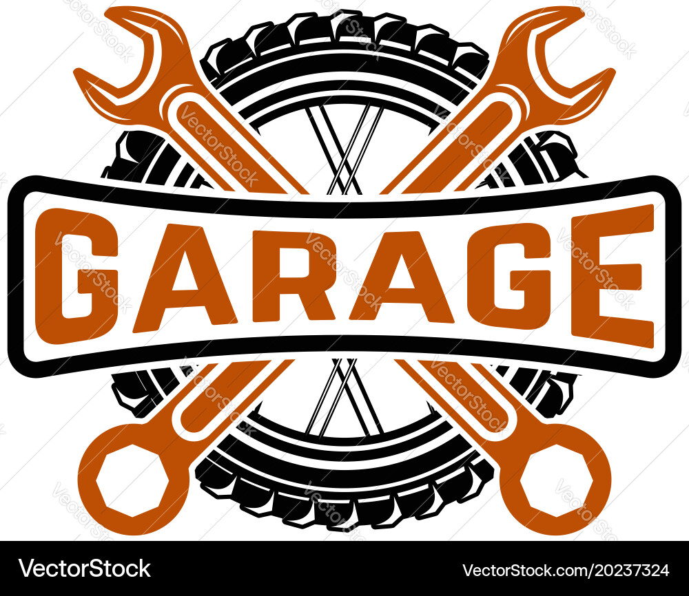 Garage service station car repair design element Vector Image