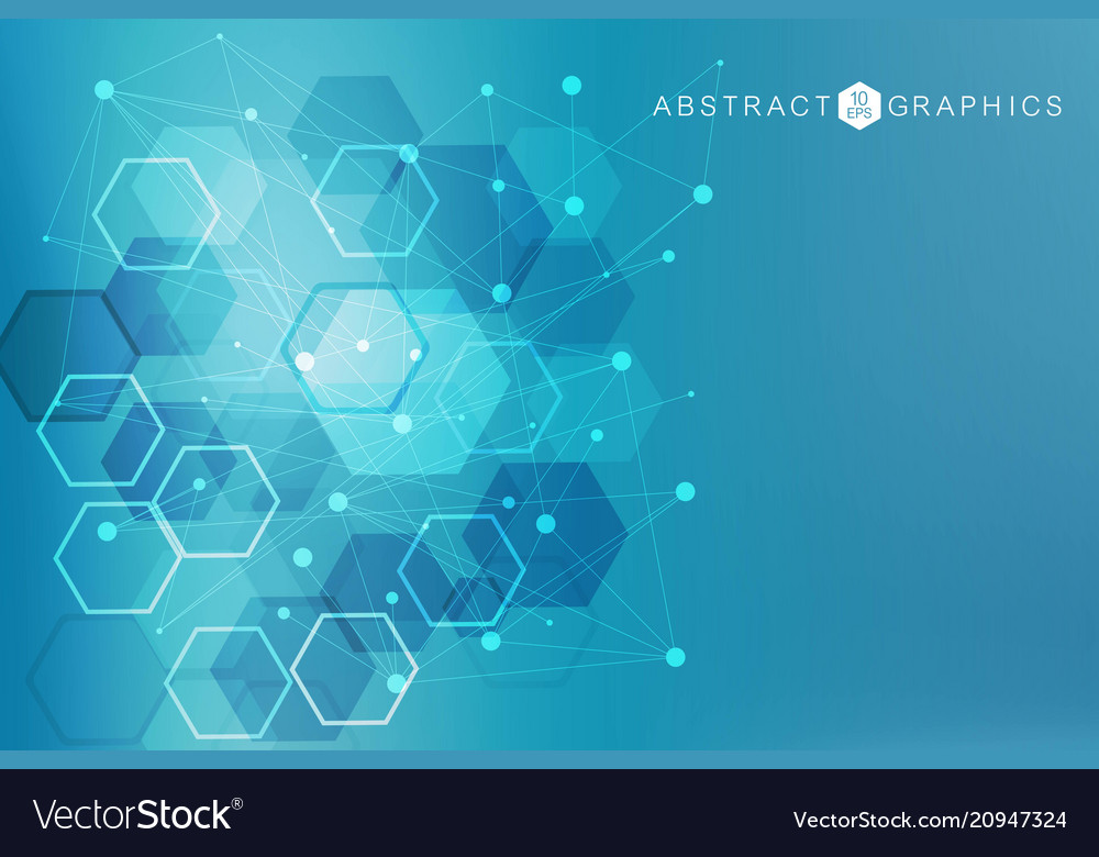 Geometric abstract background with connected line vector image Geometric abstract background with connected line