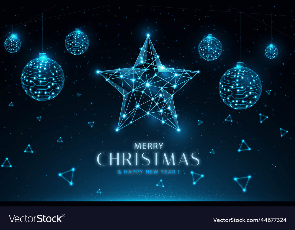 Gradient Tech Christmas Background