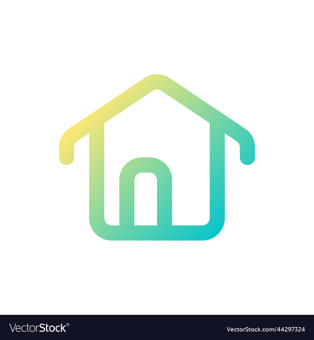 House pixel perfect gradient linear ui icon vector image House pixel perfect gradient linear ui icon