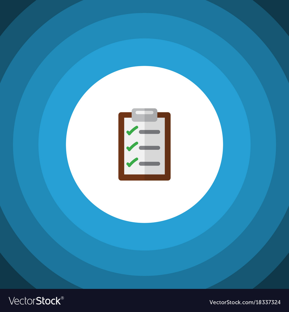 Isolated checklist flat icon questionnaire