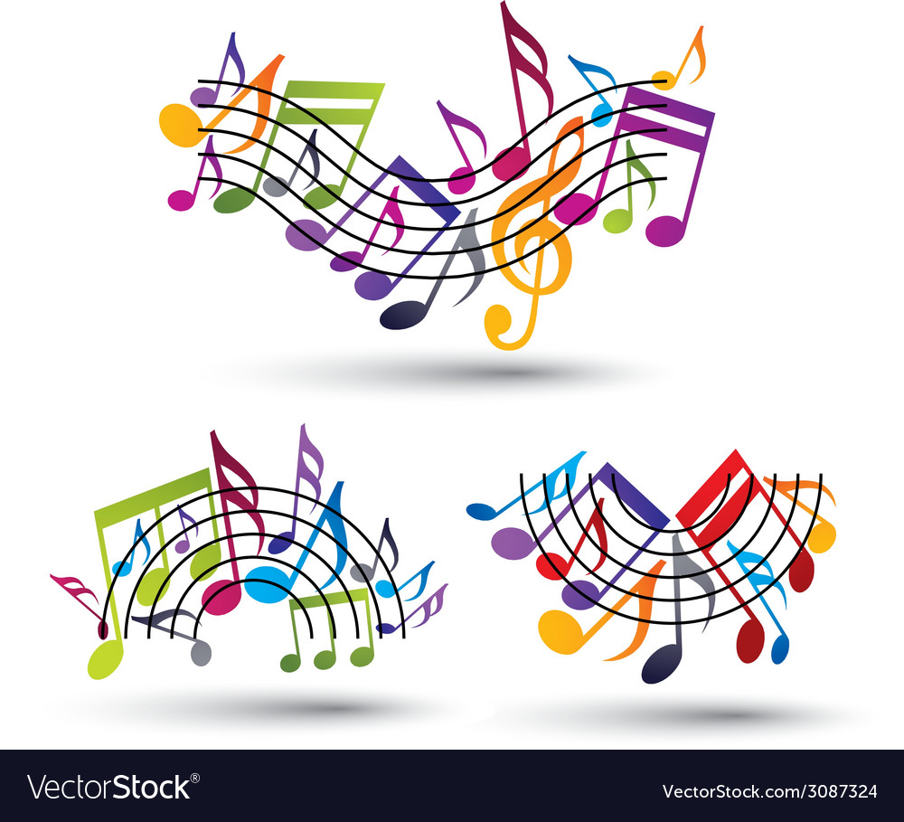 Musical Notes Abstract Set