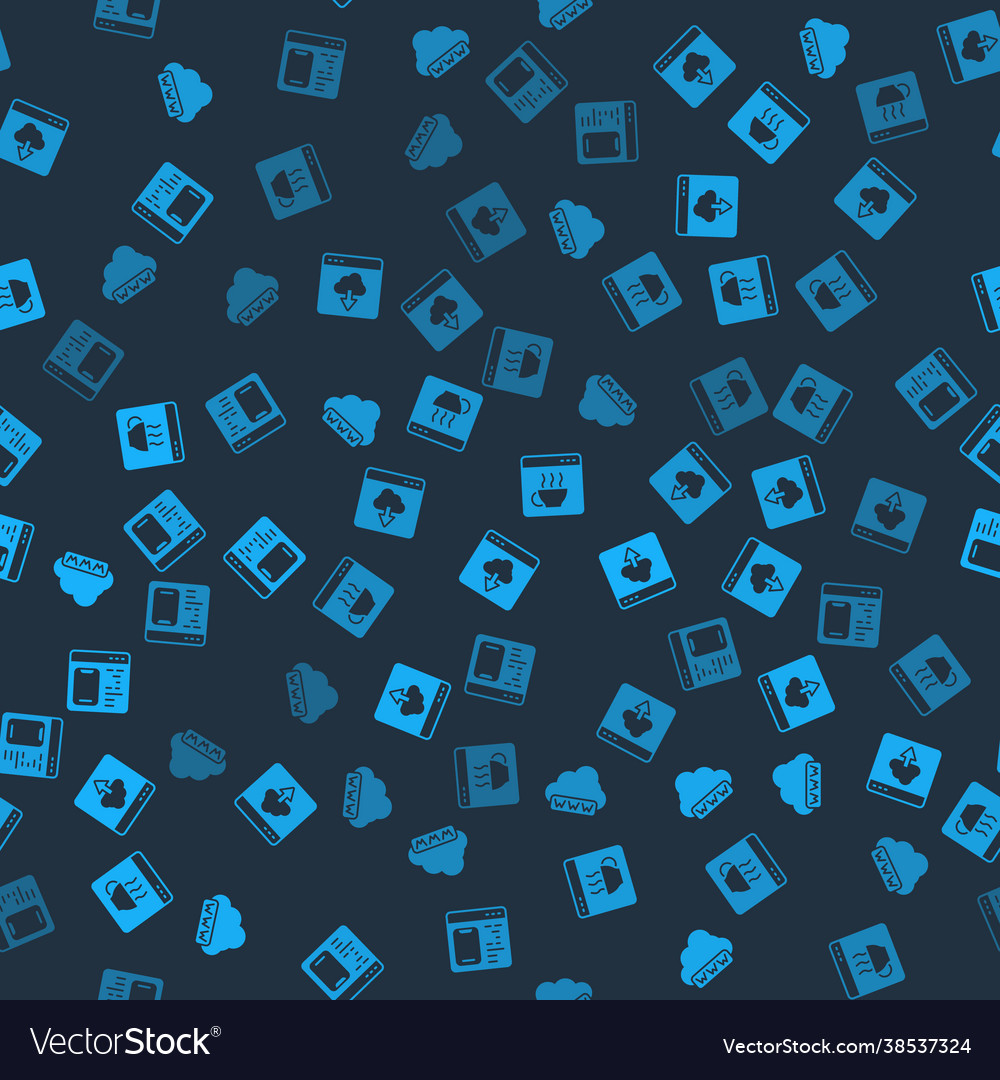 Set web development cloud technology data vector image Set web development cloud technology data