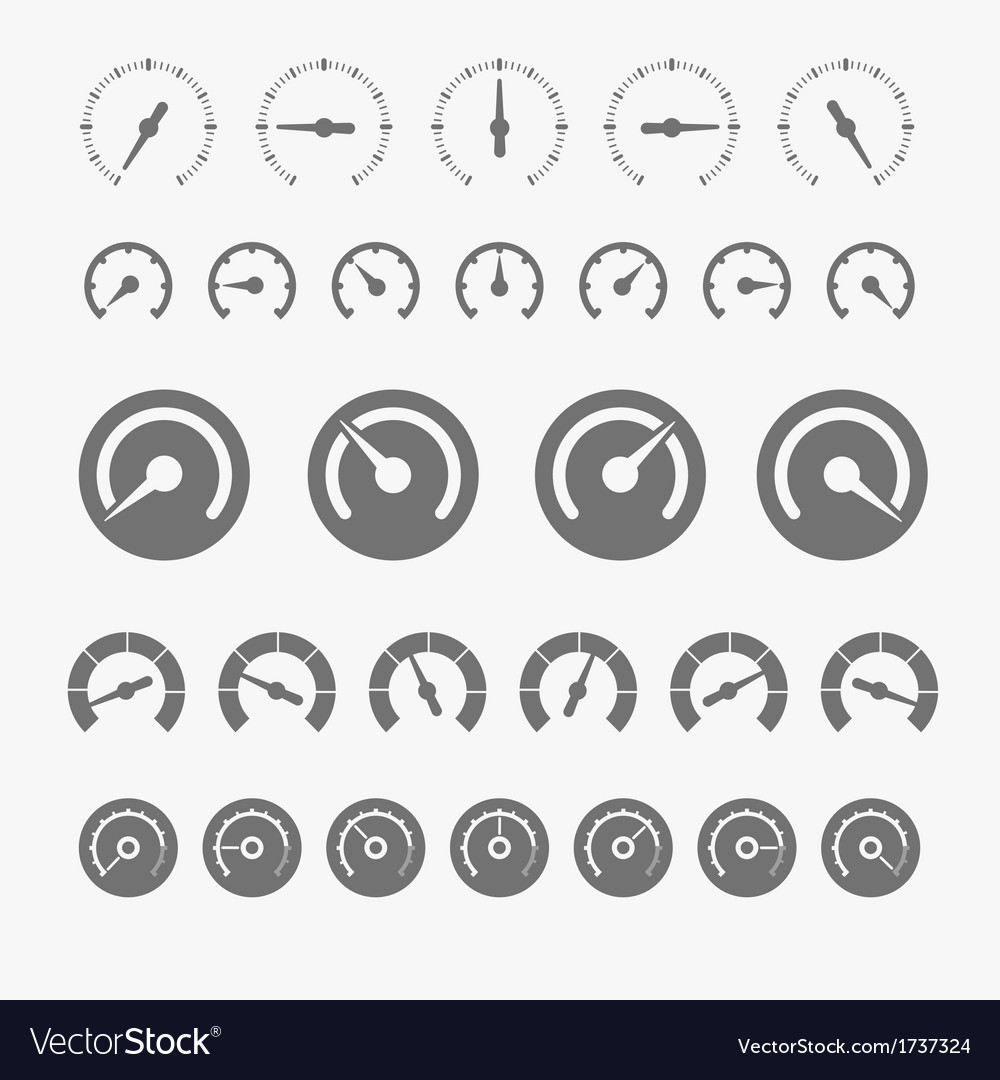 Speedometer Icons Royalty Free Vector Image - Vectorstock