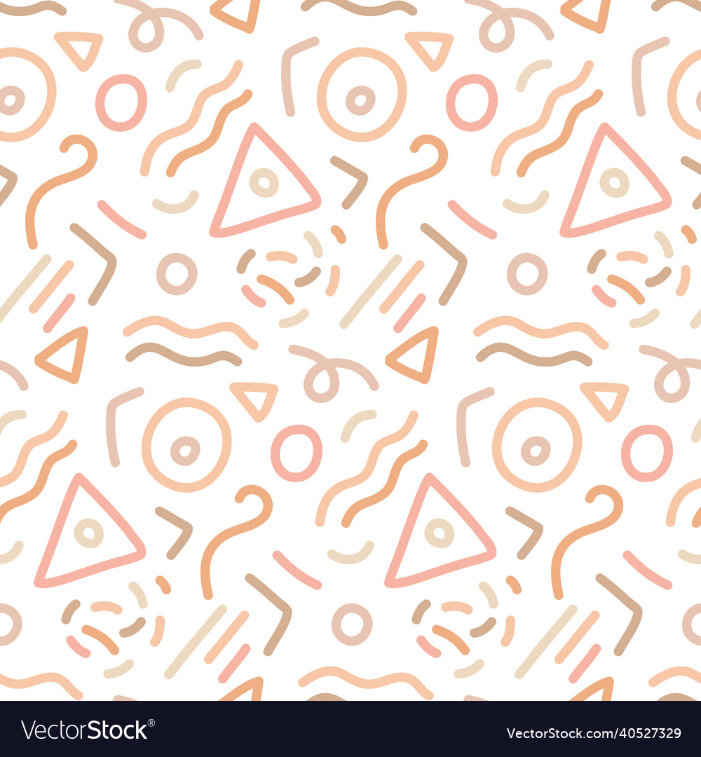 Abstract retro memphis seamless pattern design