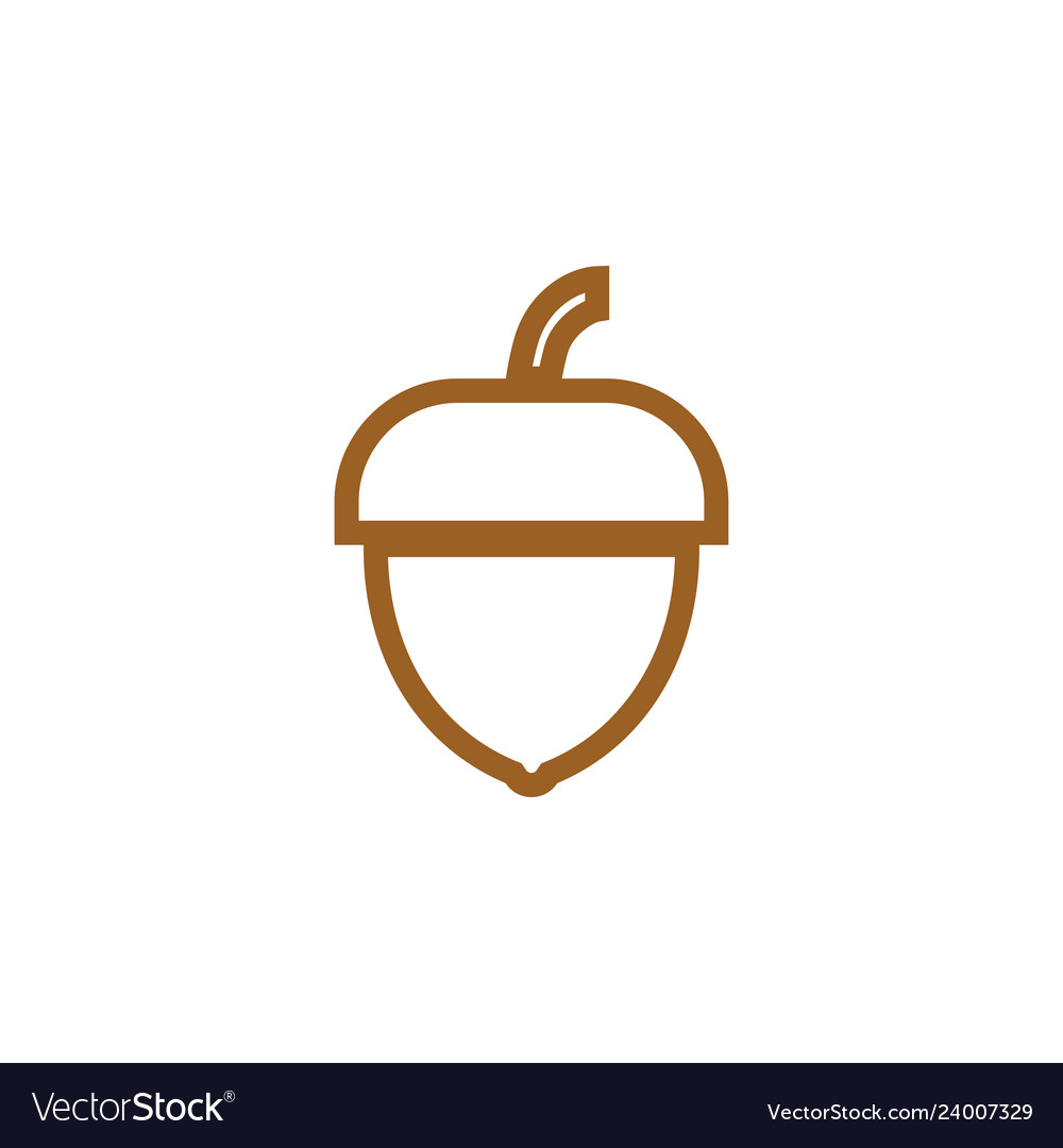 Acorn icon design template isolated
