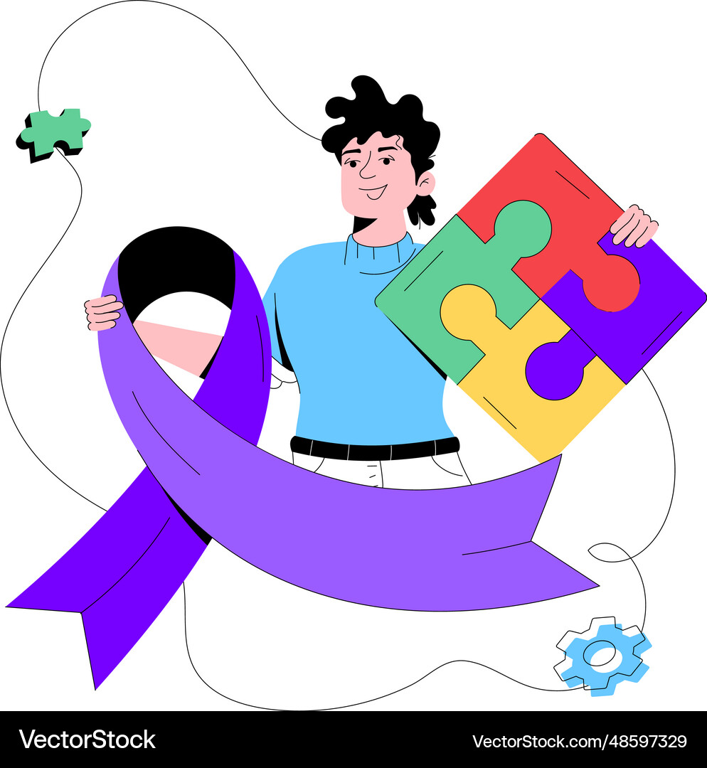 Autism awareness Royalty Free Vector Image - VectorStock