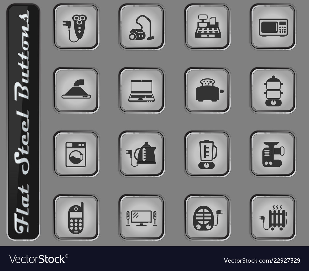 Electronics supermarket icon set