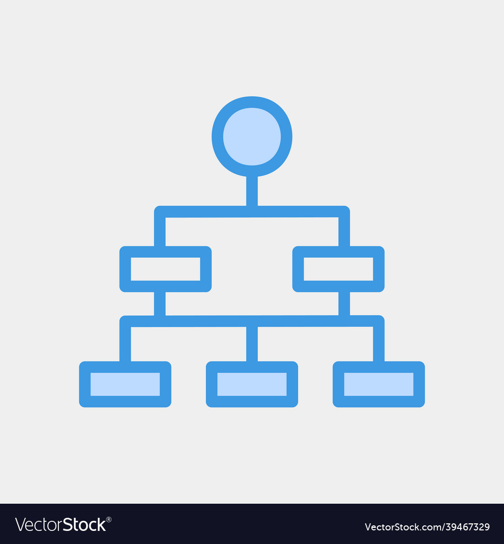 Hierarchy icon in blue style for any projects vector image Hierarchy icon in blue style for any projects