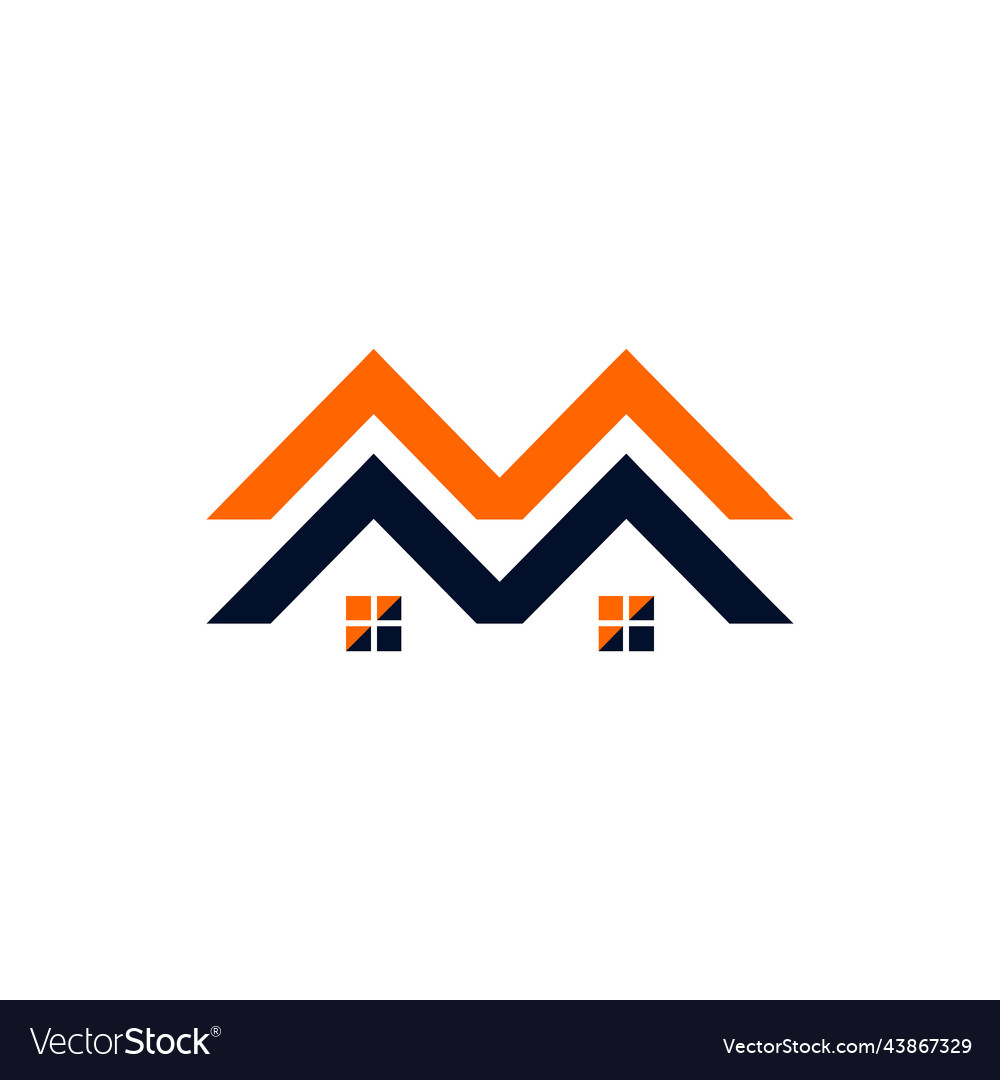 Letter m home logo icon