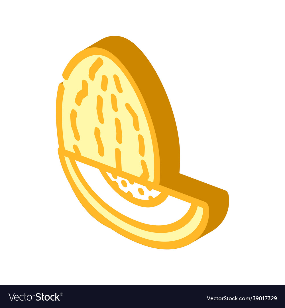 Melon fruit isometric icon