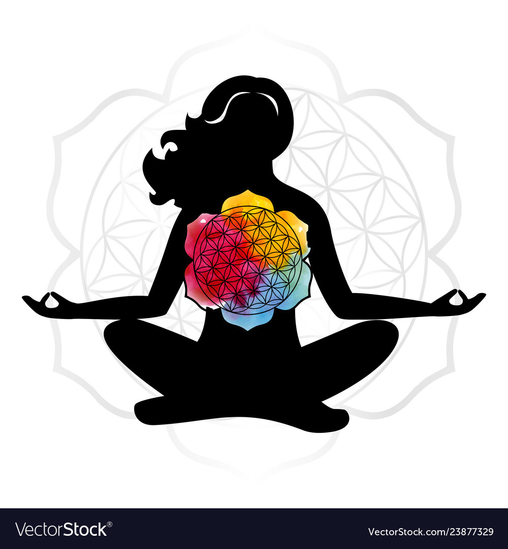 On the theme of yoga with mandala Royalty Free Vector Image