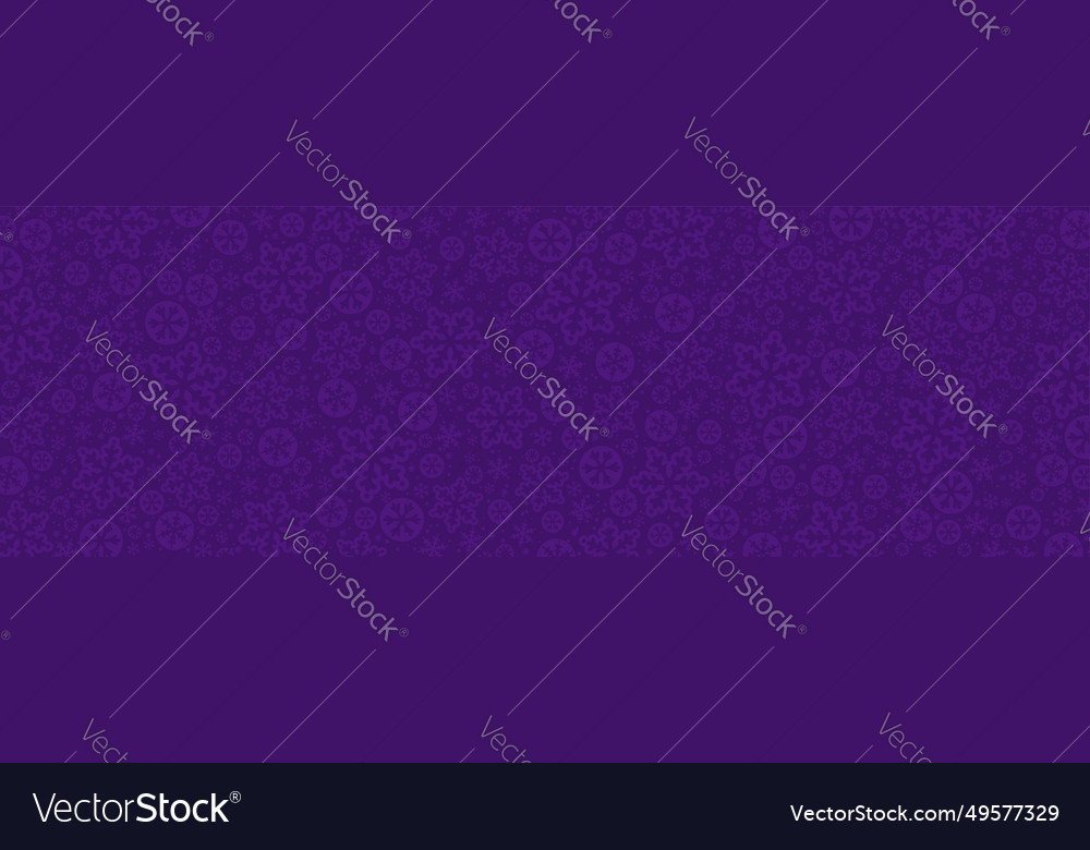 Purple christmas banner with snowflakes and stars