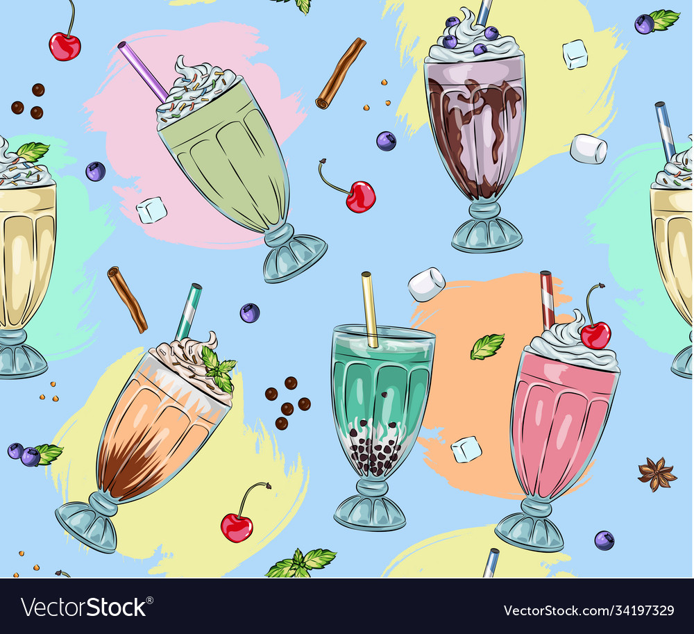 Auffrischende Milchshake Muster