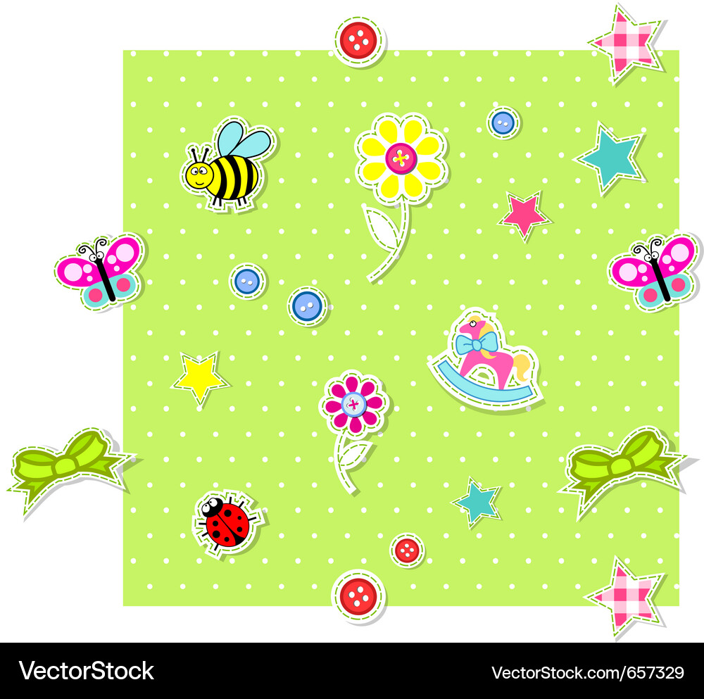 Seamless background with baby elements Royalty Free Vector