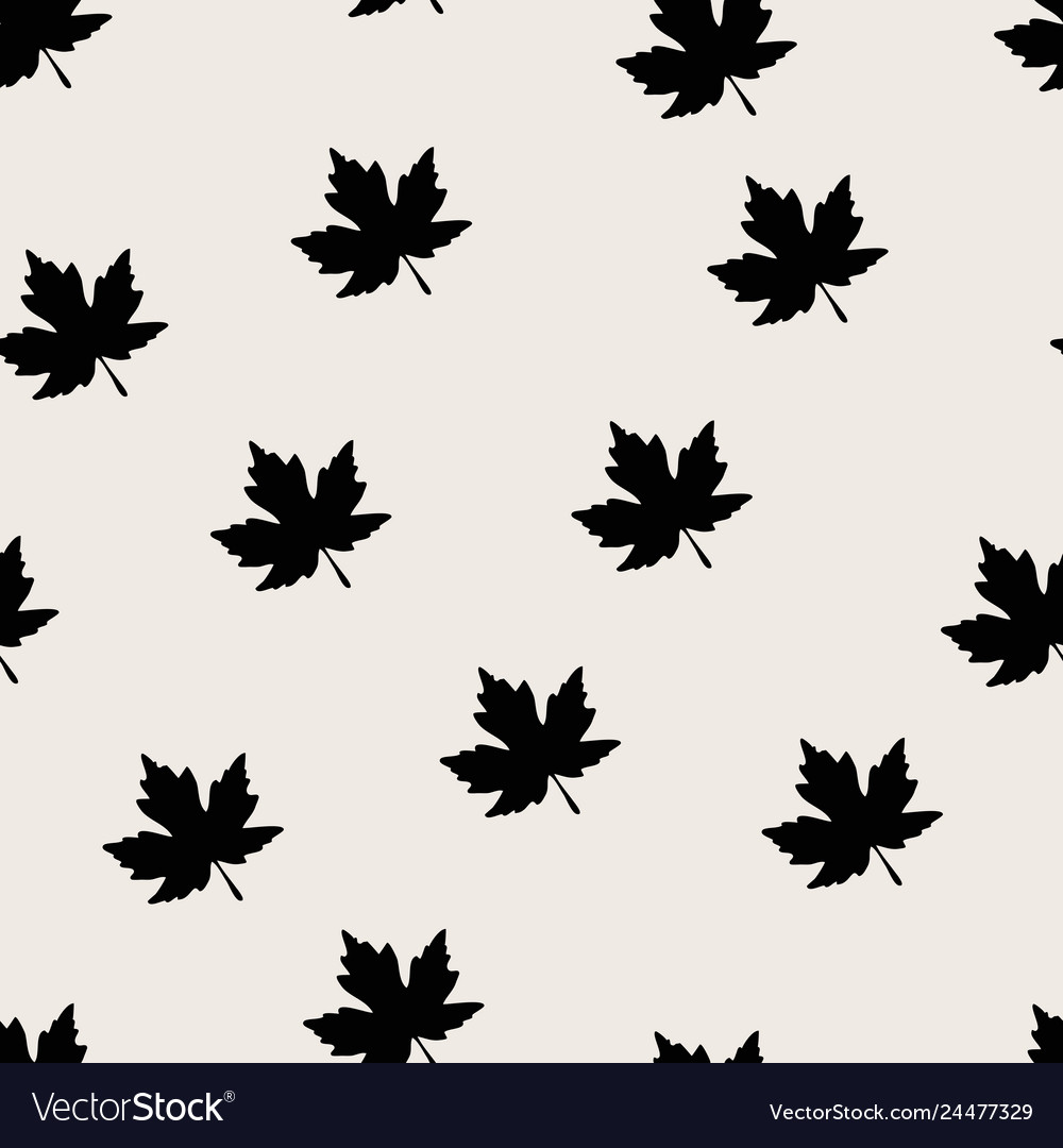 Simple leaf shape seamless pattern autumn