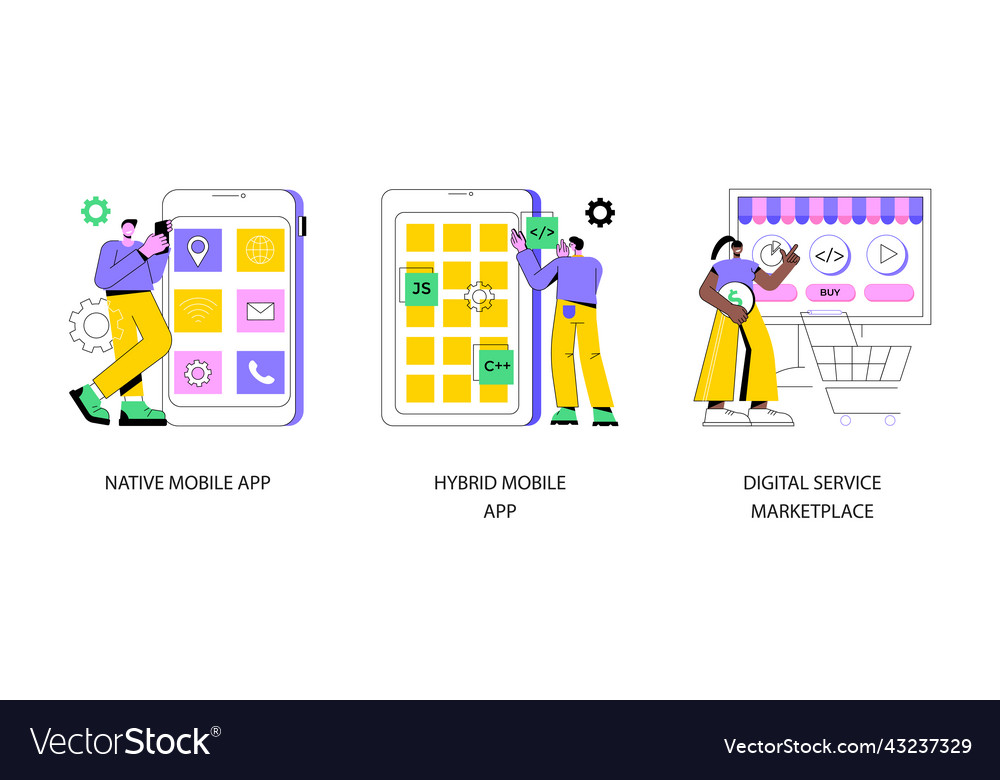 Software application abstract concept Vector Image Software application abstract concept