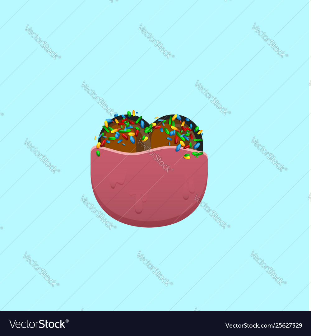 Sweet character from a fontset vector image Sweet character from a fontset