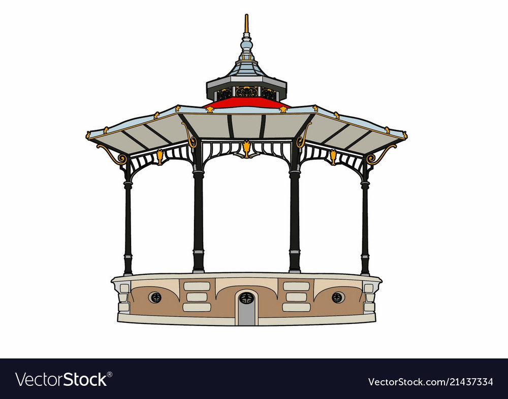 Charming Gazebo Vector Art