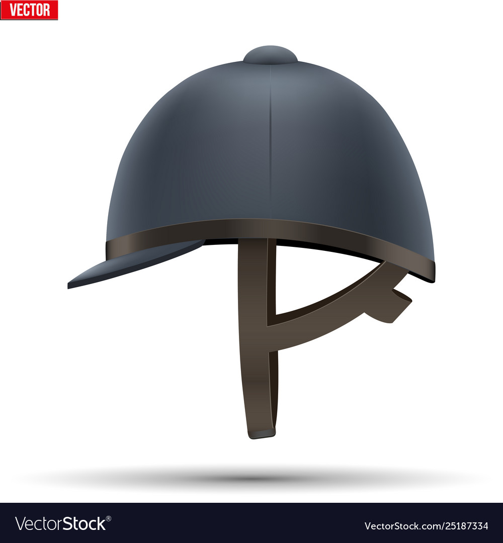 Classic jockey helmet side view